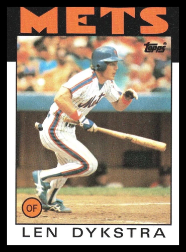 1986 Topps Len Dykstra #53 RC New York Mets 4B