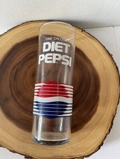 Grand gobelet en verre vintage Diet Pepsi logo une calorie
