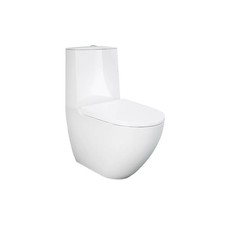Rak-Des Rimless Close Coupled Toilet Pan Bathroom Ceramic Gloss White (PAN ONLY)