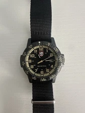 Luminox Black Dial 100M Water Resistant Watch with Nylon Strap XS 0333