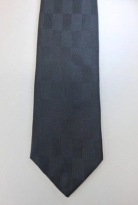 Black Bruno Piattelli Silk Tie Designer Textured Italy Graphic Fabric Vtg 90s