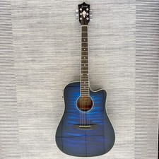 41" Cutaway Acoustic Guitar Spruce layer Top Bone Nut in Black Gigbag Beginner