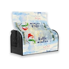 Winter Snowman Magnetic Mailbox Cover - 21x18 Inch Winter Snowman Mailbox Cover
