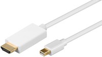 Goobay 52861 Mini Displayport/Hdmi™ Adapterkabel 1.2, Vergoldet, 2 M, Weiß - Min