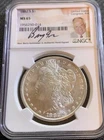 1882-S MS-65 NGC Cert & Rare Hand signed Berry Goldwater Jr Morgan silver Dollar