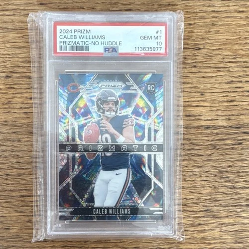 Panini 2024 Prizm Prizmatic No Huddle Caleb Williams #1 Bears PSA 10