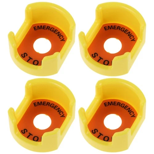 Lot de 4 protections pour boutons d'arrêt d'urgence industriels -
