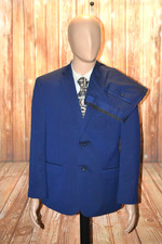 Andrew Marc New York Men Navy Blue 2 Button Suit Sz 42S Wst 36x27