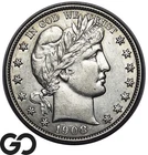 1908-O Barber Half Dollar Blast White Choice AU++, New Orleans Mint Issue