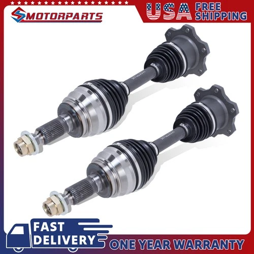 2PCS 4WD 6 LUG Front CV Axle Shaft For GMC Sierra Chevy Silverado Suburban 1500