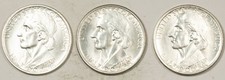 1938 P/D/S BOONE COMMEMORATIVE LOT/3 - LOW-MINTAGE & SCARCE! UNCIRCULATED!