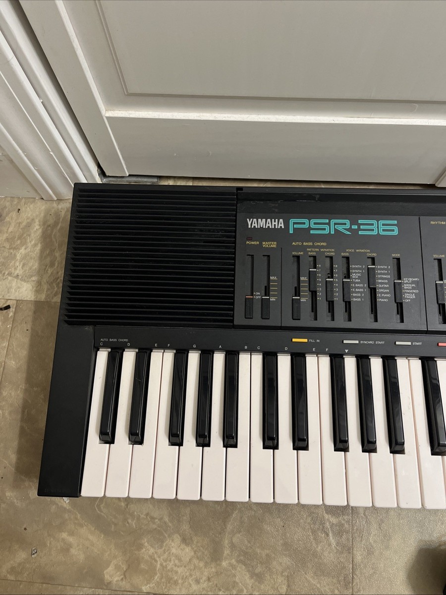 Vintage Yamaha Psr-36 Midi FM 1988 Portable Synthesizer Keyboard