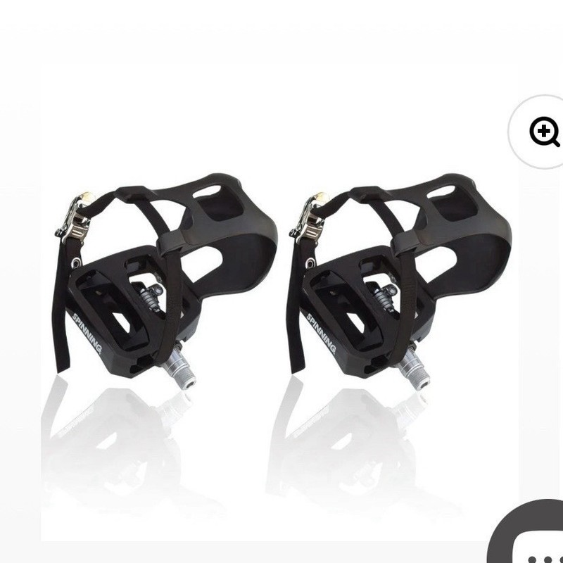 Spinning Spinner Two-Sided Pedals Pair Black 9/16 in Sealed Bearings