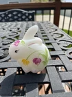 Very Limited 24 Of 50 Fenton Glass Hand Painted Bunny Rabbit Excellent