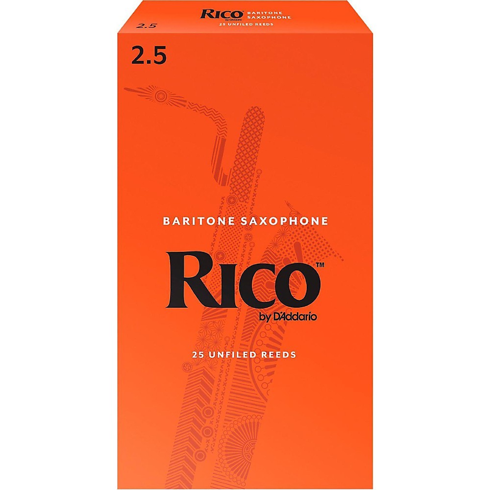 Rico Baritone Saxophone Reeds Box of 25 Strength 25 20090₽