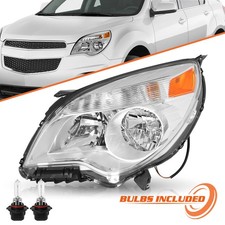 Halogen Chrome Headlights For 2010-2015 Chevy Equinox Driver Left w/ Bulbs