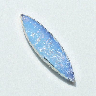 Hand Knapped Opalite Arrowhead, Gemstone Spear Point (5.5-6 Inches)