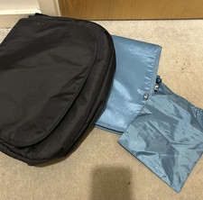 Mothercare Nappy Changing Bag - Black with changing mat and drawstring bag