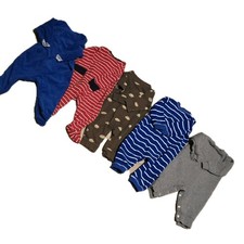 Baby boy lot of 5 sleeper/rompers carters Mix brand