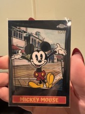 2026 Topps Disney Neon Chrome Mickey Mouse MSSP-1 Black Wave /10 Short Print 