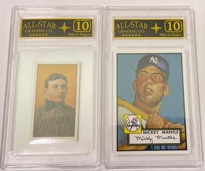 #ad #ad Honus Wagner 1909 T206 Licensed REPRINT 1995 52T MANTLE GRADED ASG 10 MINT#8 $19.99