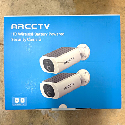 ARCCTV C-Pro (3 Max) 3MP HD Wi-Fi Battery/Solar Security Cameras 2-Pack