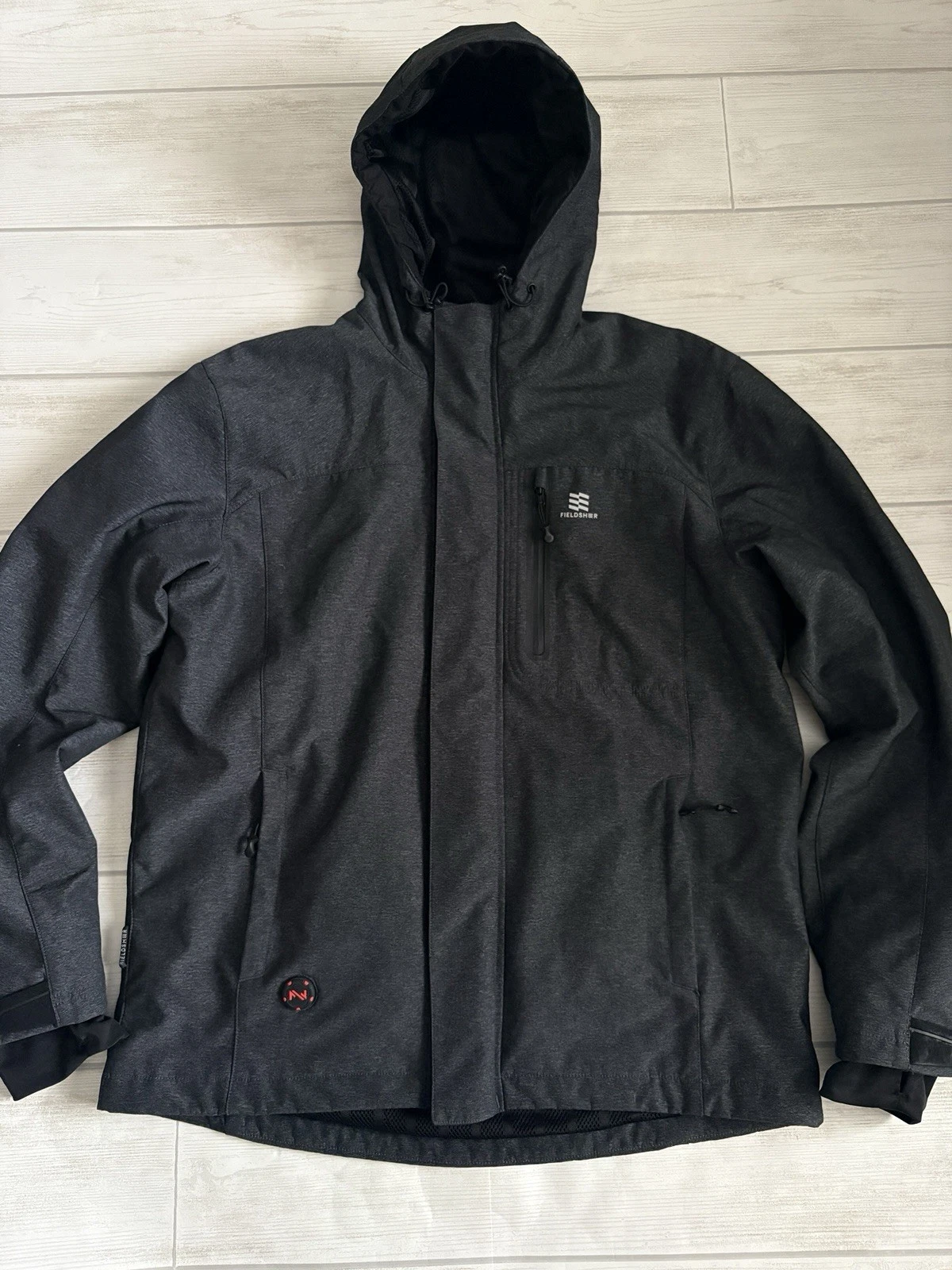 FIELDSHEER Men's Adventure Heather Grey Heated Jacket Large No Battery image 1