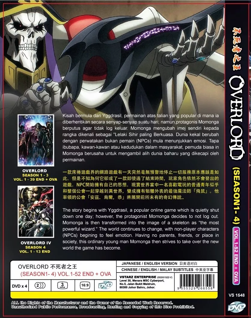 Overlord Anime Series Season 1-3 Dual Audio English/Japanese with English  Subs