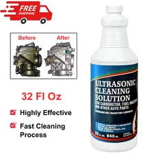 Ultrasonic Cleaner Solution for Carburetors&Engine Parts, Concentrated, 32 fl oz