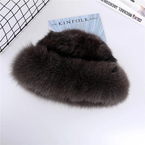 New Women's Winter Genuine Sable Mink Fur Beanie Hat Bucket Cap Fox Fur Hats - Picture 10 of 15