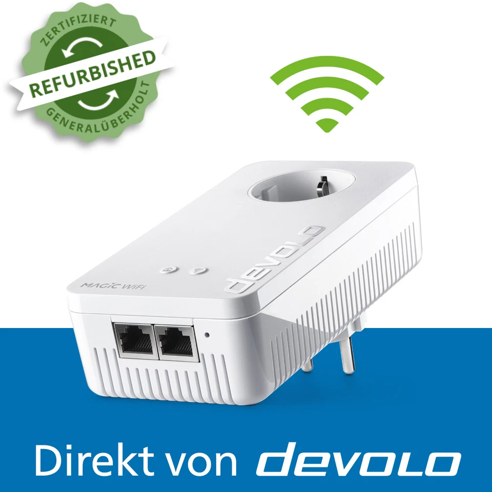 devolo Magic 1 WiFi Powerline 1200 Mbps Mesh WLAN Verstärker LAN-Port 1x Adapter
