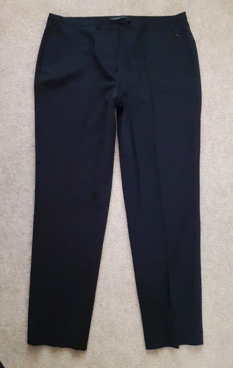Ladies Elie Tahari Black Casual taylored Wool Trousers Size 18uk. New. Rrp 95£