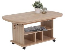 Couchtisch Babsi | Dekor Eiche Sonoma | höhenverstellbar | ausziehbar | Ablage