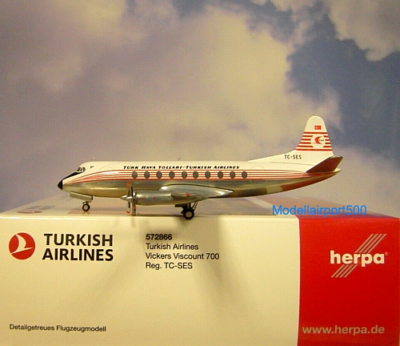 Herpa Wings 1:200 Vickers Viscount 700 Turkish Airlines 572866