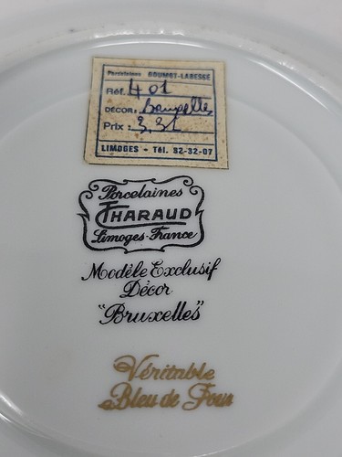 Limoges France Tharaud Cobalt Blue and Gold Coffee Can and Saucer Bruxelles - Picture 6 of 12