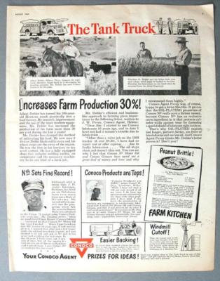 10x14 Original 1949 Conocol Ad Photo Endorsed Albert Dobler of Helena Montana
