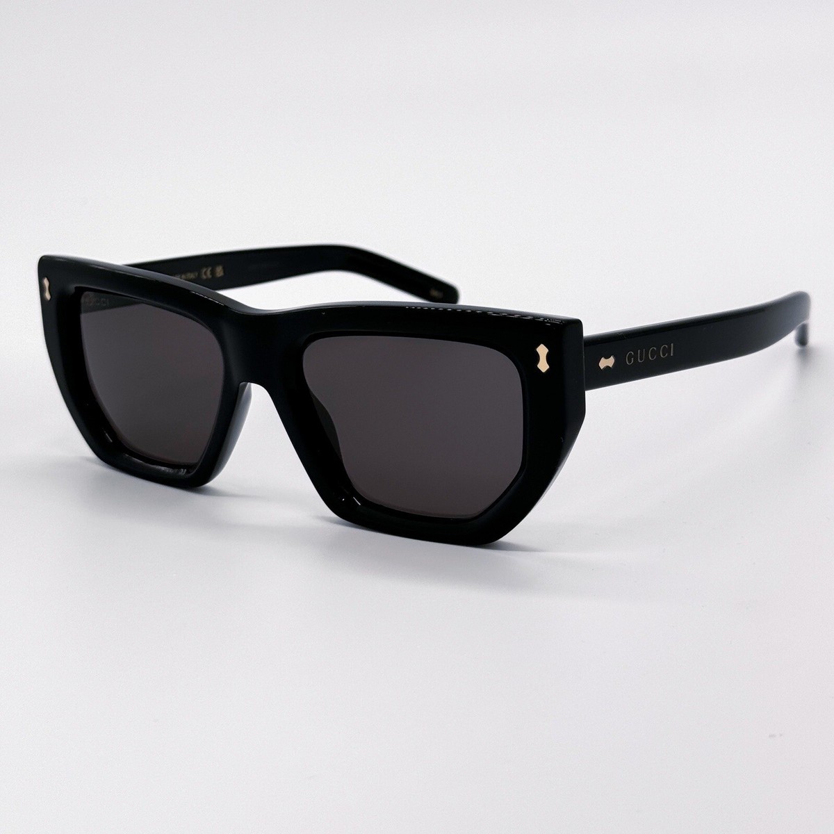 NEW GUCCI GG1520S 001 CAT EYE BLACK GREY WOMEN SUNGLASSES 