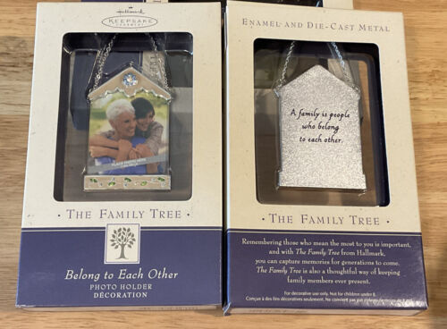2004 NOS Hallmark The Family Tree Belong Each Other Photo Holder/Ornament (2) C - Picture 1 of 1