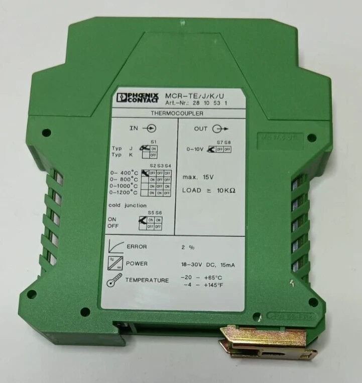 Phoenix Contact MCR-TE/J/K/U - Convertitore Termocoppia - Immagine 2 di 3