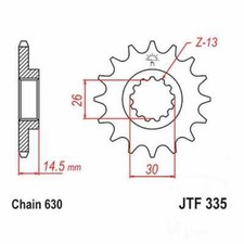 Front Sprocket 15 Tooth Pitch 630 For Honda CBX 1000 1979