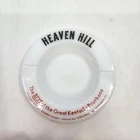 Vtg Heaven Hill Distilleries Bourbon Ashtray Milk Glass Advertising Barware READ
