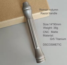 Dscosmetic Roman column Titanium Replacement safety razor handle Matte Finish