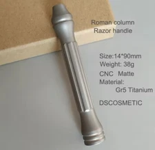 Dscosmetic Roman column Titanium Replacement safety razor handle Matte Finish