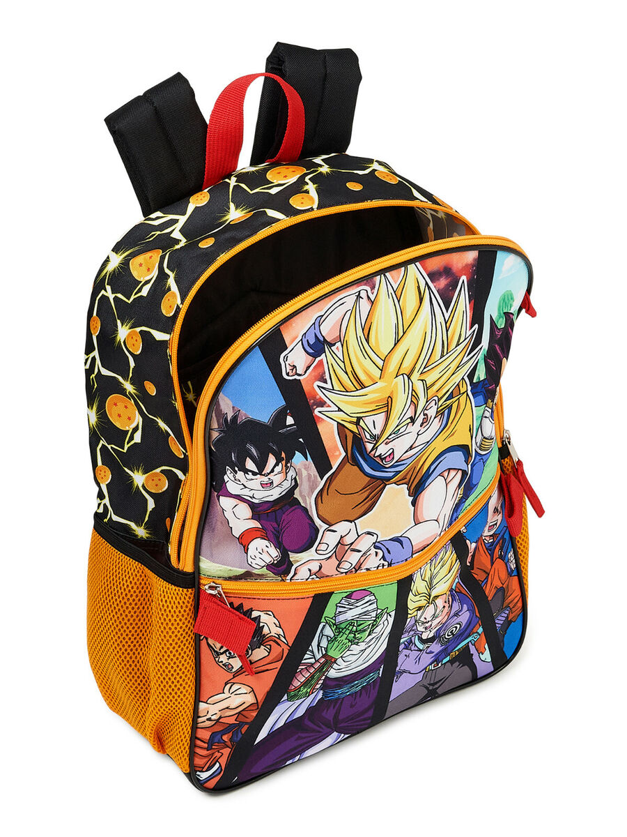Dragon Ball Z Super Saiyan Goku 17 Laptop Backpack and Lunch Bag Set,  4-Piece, Blue