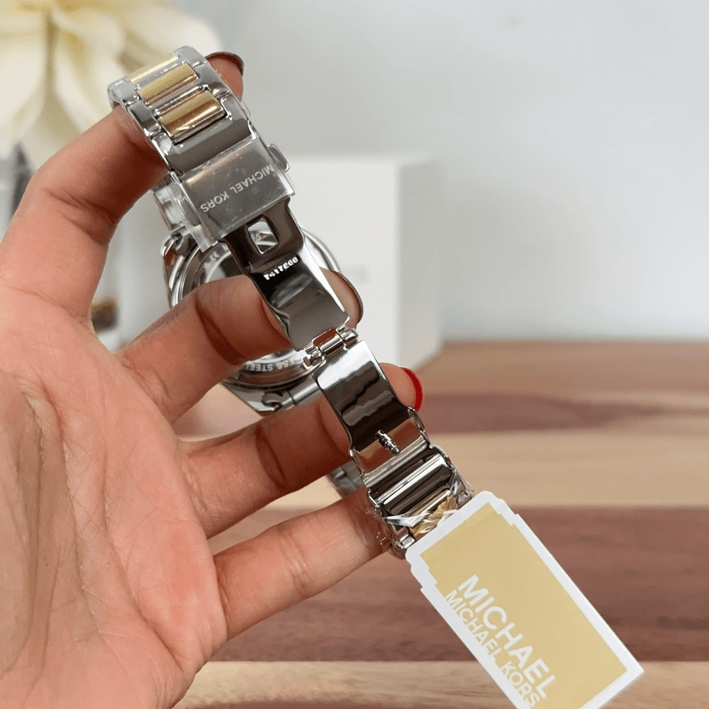 NWT Michael Kors Alex Two-Tone Stainless Steel Watch | eBay display picture 3