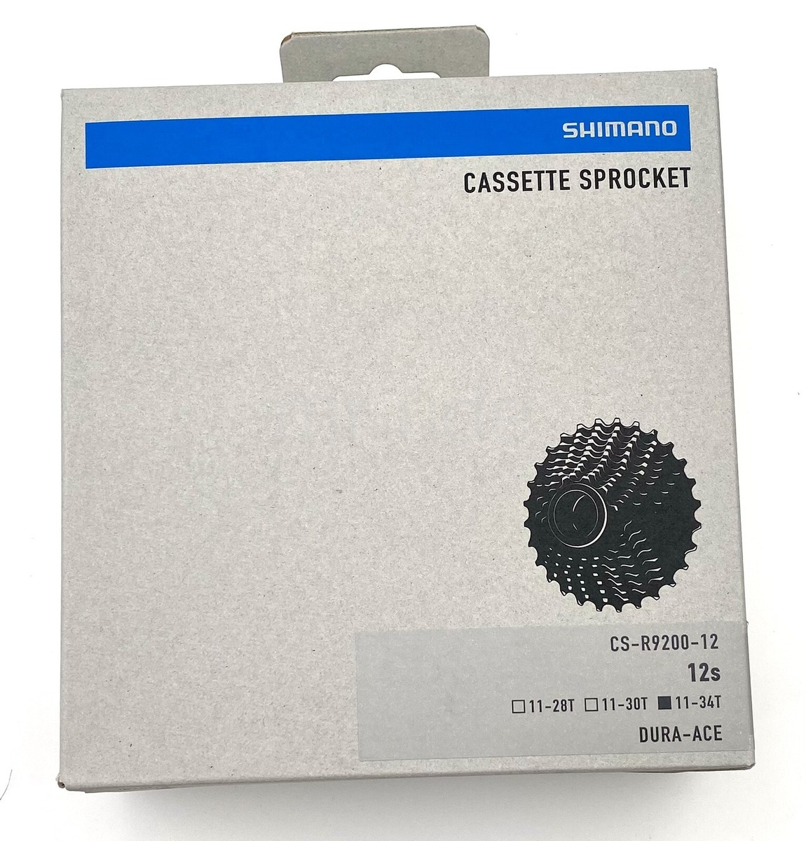 シマノ SHIMANO DURA-ACE CS-R9200 12S 11-34T Shimano Dura-Ace CS-R9200 Cassette - 12-Speed, 11-34t, Gray