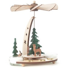 Forest Deer Star German Tealight Pyramid