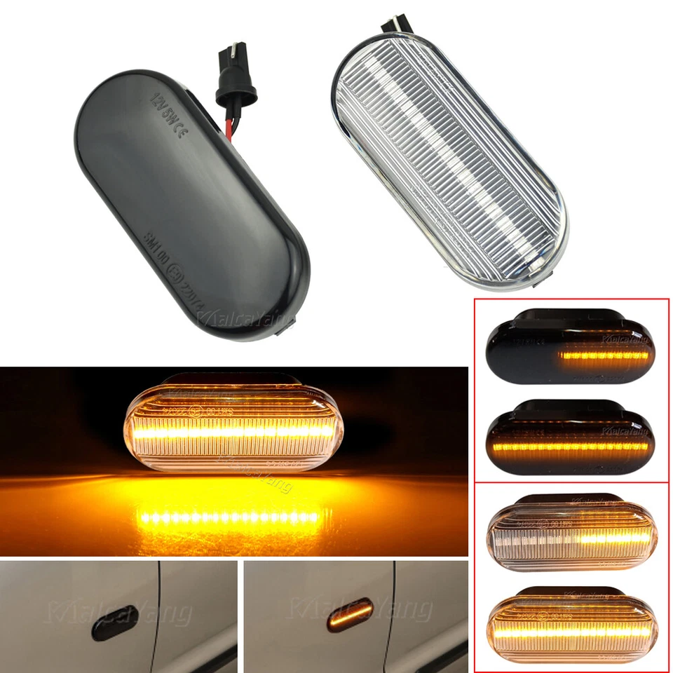 Señal de giro de luz lateral dinámica para VW Golf 3 4 Skoda Octavia Ford Focus 2 Foto 3 de 4