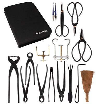 BambooMN Bonsai Kit 15pc Master Tool Set