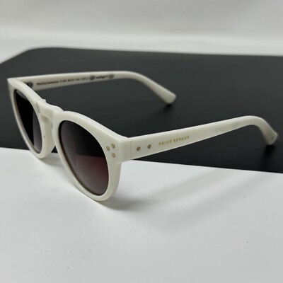 Prive Revaux The Expressionist C100 polarized white round frame sunglasses Prive Revaux The Expressionist C100 polarized white round  main image 2